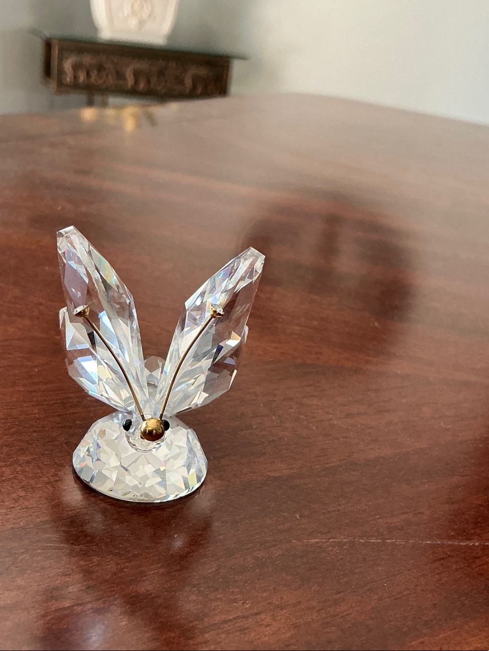 Swarovski Clear Crystal Bunny with Gold Accent